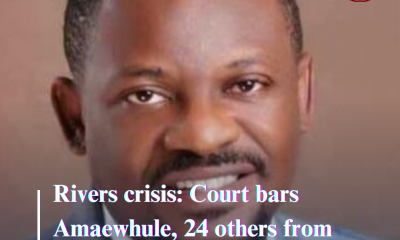 A Rivers State High Court sitting in Port Harcourt has barred the Speaker, Martin Chile Amaewhule, and 24 other lawmakers from parading as members of the Rivers State House of Assembly